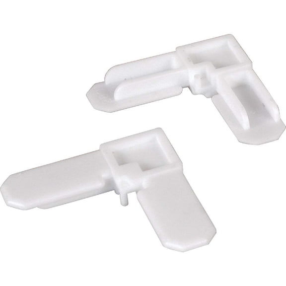 Prime-Line 3/4 In. x 5/16 In. White Plastic Frame Corner (4-Count) PL7729