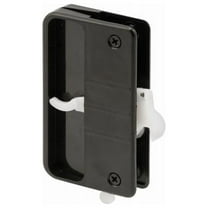 Prime-Line A 108 Screen Door Latch and Pull with Security Lock, Black Plastic, Fits Anjac Doors - Quantity 6