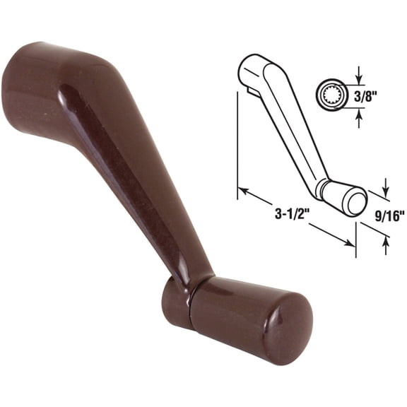 Prime-Line Bronze Spline Casement Window Crank Handle - Pack of 4