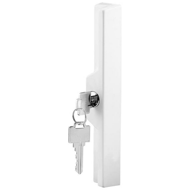 Prime-Line C 1120 Sliding Door Outside Pull With Key, White/Diecast