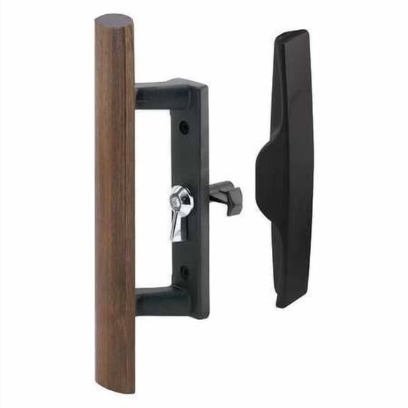 Prime-Line C 1219 Sliding Door Handle With Mortise Lock, White