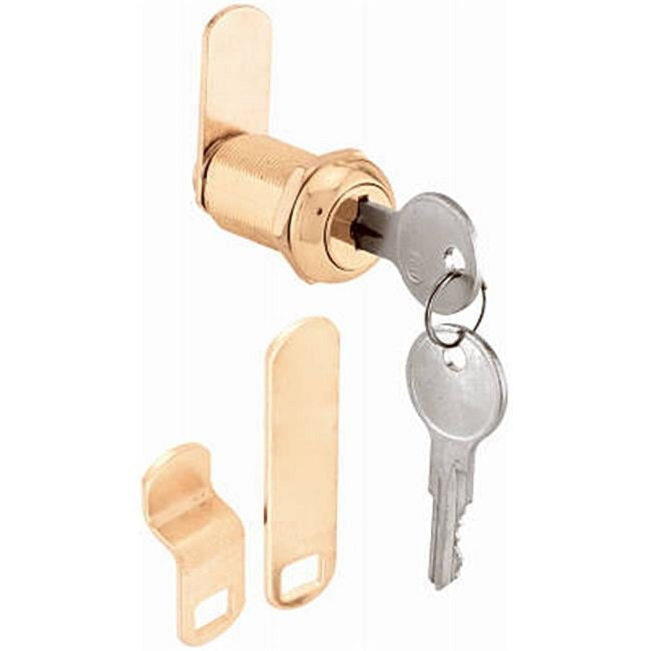Prime Line CCEP 9946KA 0.12 in. Brass Drawer & Cabinet Lock