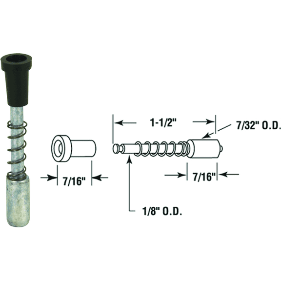 Prime-Line Die-Cast Window Screen Repair Plunger Latch - Pack of 4  Standard Mounting Hardware, Drop-In Replacement