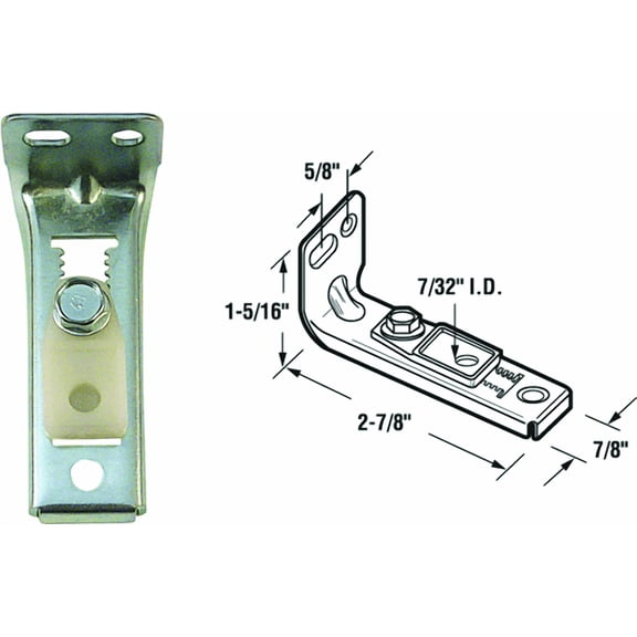 Prime-Line Door Pivot Bracket - Single Pack  Standard Mounting Hardware, Drop-In Replacement