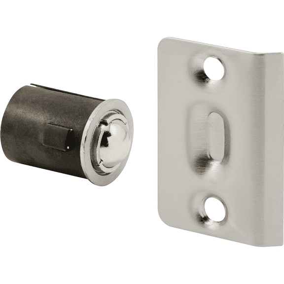 Prime-Line Drive-In Ball Bullet Catch and Strike - Pack of 12  Standard Mounting Hardware, Drop-In Replacement