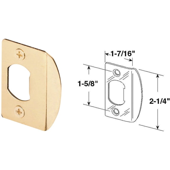 Prime Line E2232 Brass Strike Dead Latch