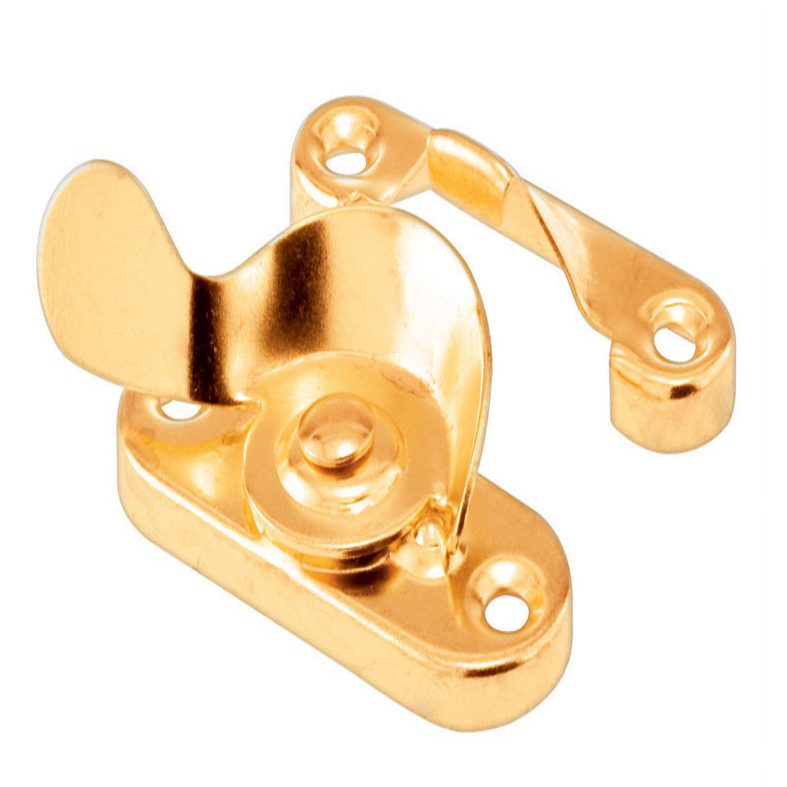 Brass-Plated Stamped Steel Sash Lock for Wood Windows