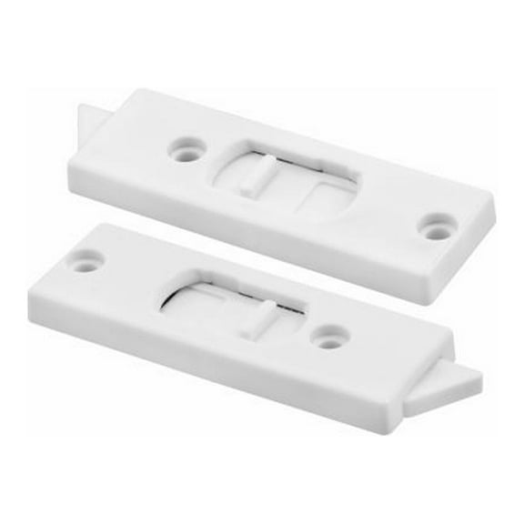 Prime-Line F 2599 Window Lock with Spring-Loaded Tilt Latch, White Plastic, 3-3/8 In. - Quantity 6