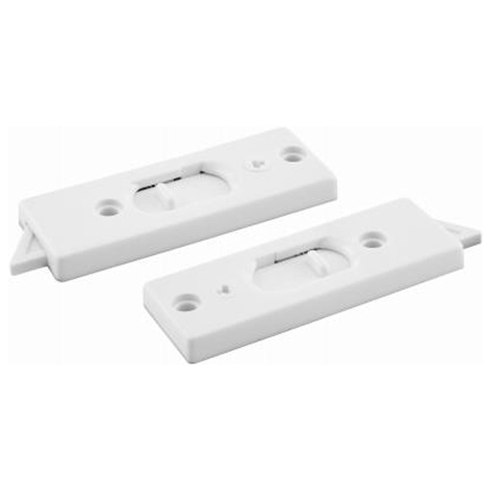 Prime-Line Sliding Window Latch And Pull - Auto Latch, White Plastic, 2-7/8" Mounting Centers