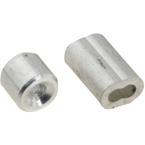 Prime-Line GD 12149 Ferrules and Stops, 1/16-Inch, Aluminum,(Pack of 2)