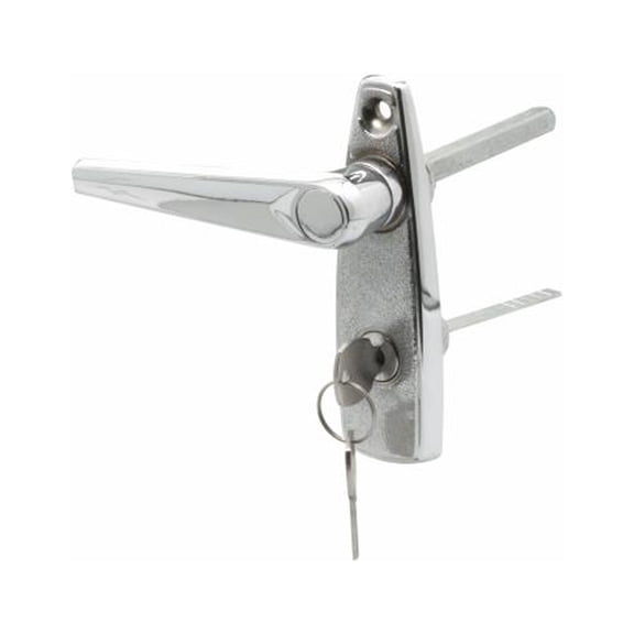 Prime-Line GD 52147 Garage Door Left Handle Lock, Diecast Zinc, Chrome Plated - Quantity 6