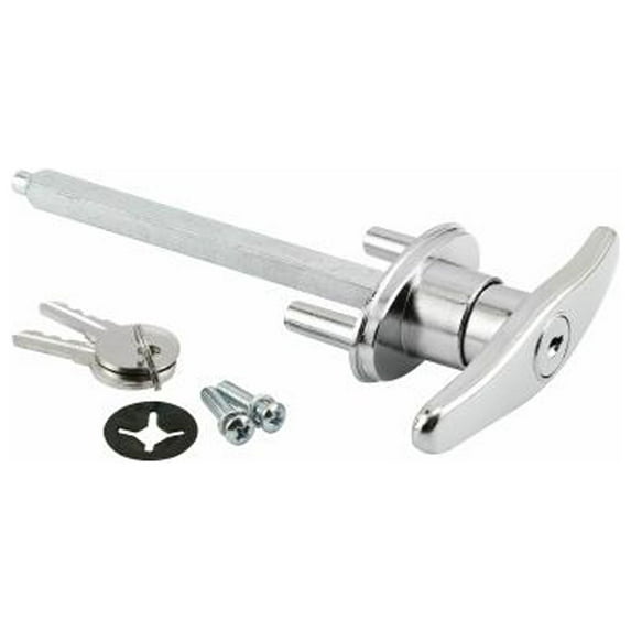 Prime-Line GD 52169 Garage Door Locking T-Handle, 5/16 x 4-5/8 In. Square Shaft, Chrome - Quantity 6