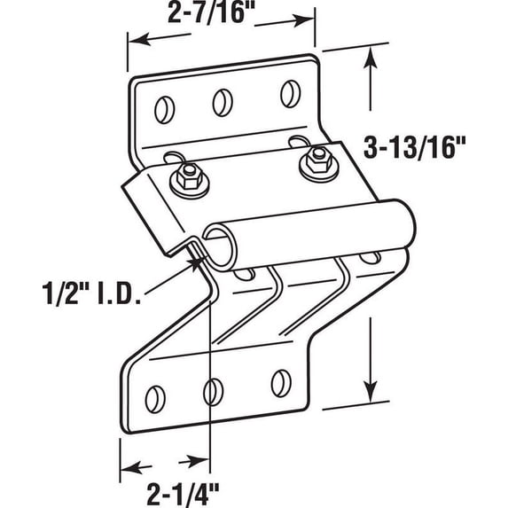 Prime Line Top Roller Fixture GD52117 - Universal Plastic Garage Door Roller - Size 1