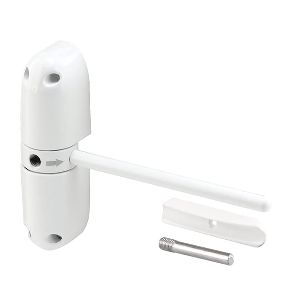 Prime-Line KC10HD Safety Spring Door Closer  Easy to Install to Convert Hinged Doors to Self-Closing  Diecast Construction, 4-1/4 In. White, Non-Handed (Single Pack)
