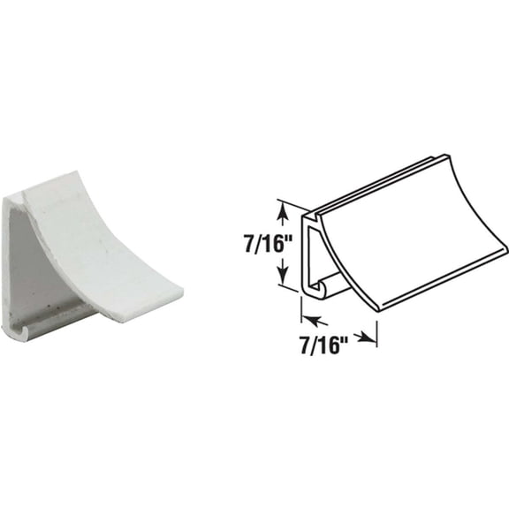 Prime-Line Make-2-Fit 72 In. White Snap-In Rigid Vinyl Glass Spline Pack of 25