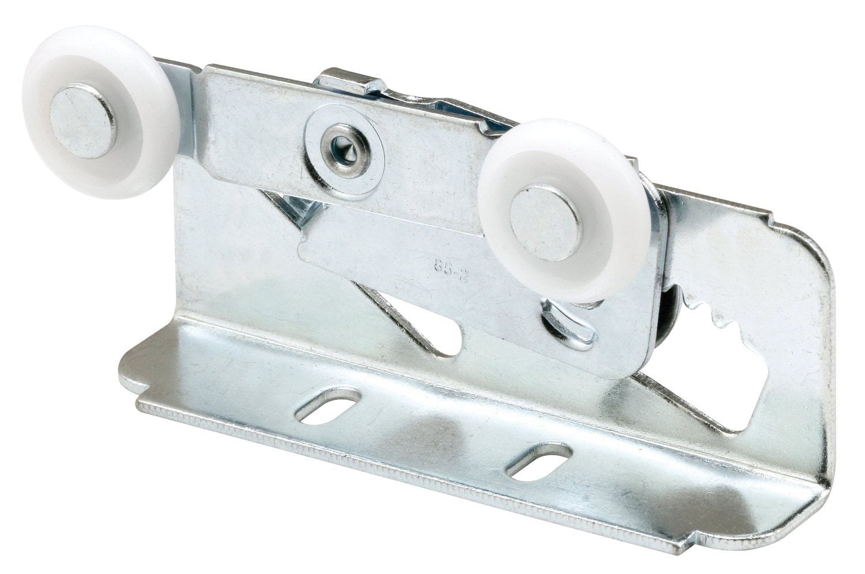 Adjustable Twin Pocket Door Roller Assembly, Top Mount, Nylon Wheels