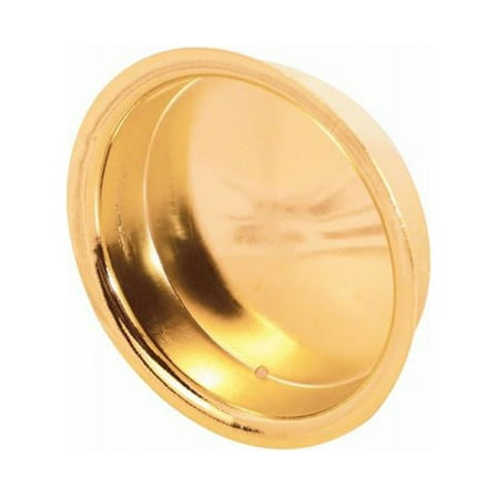 Prime-Line N 6698 Bypass Sliding Door Pull Handle, Brass Plated, 2 In. Round, 2-Pk. - Quantity 6