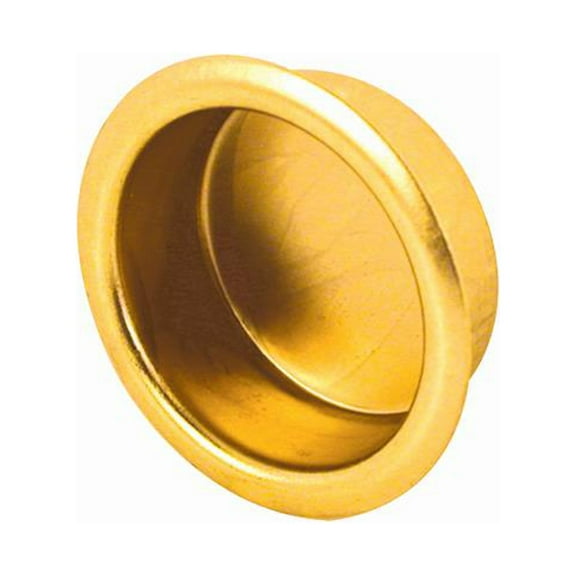 Prime-Line N 6846 Sliding Closet Door Pull Handle, Brass Plated, 3/4 In. Inset, 4-Pk. - Quantity 6