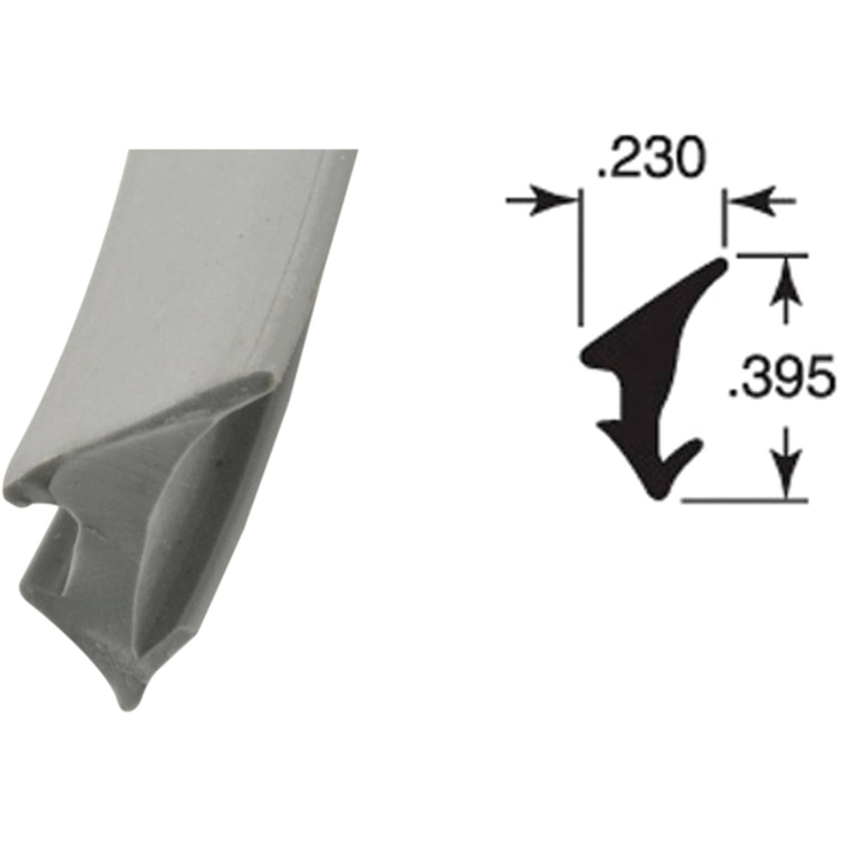 Prime-Line P 7792 Glass Glazing Spline, Gray Vinyl, 200 ft. (1 Roll ...