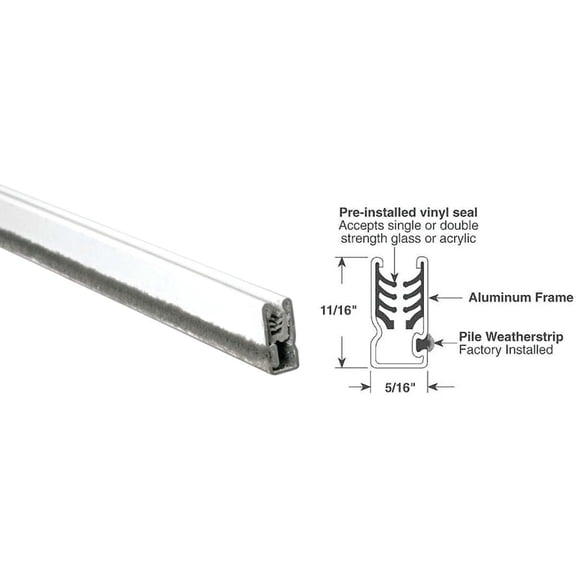 PRIME-LINE 11/16x5/16x72 Wh Wn Sash PL14179 Pack of 12