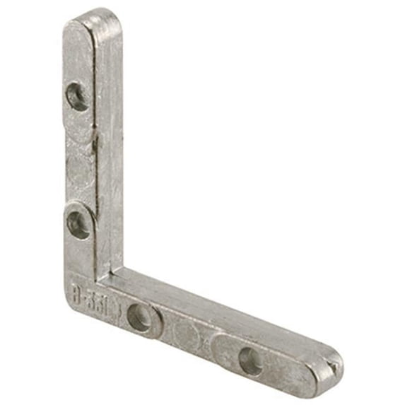 Prime-Line C Sash Frame Corner Bracket - Aluminum, Gray, Raw Finish, Window Sash Repair
