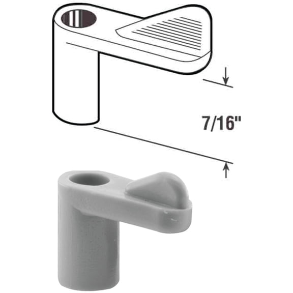 Prime-Line PL 7743 7/16 in. Screen Clips with Screws, Gray Plastic (12 Pack)