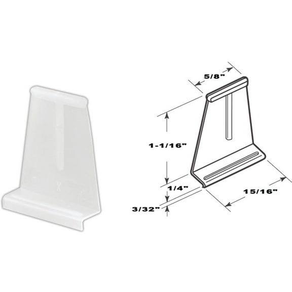 Prime-Line PL 7756 Lift Spline Channel Pull Tab, 15/16 In. Width x 1-1/16 In. Reach (6 Pack)