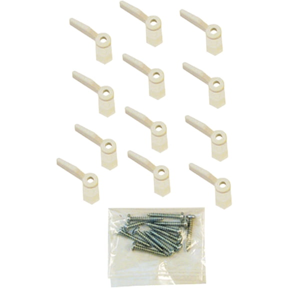 Prime-Line PL 7920 Turn Button with Screws, Nylon, White (12 Pack)