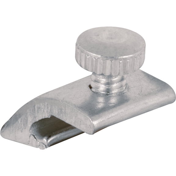 Prime-Line PL 7955 1/8 In. Offset Storm Door Panel Clips with Screws, Mill Finish (8 Pack)