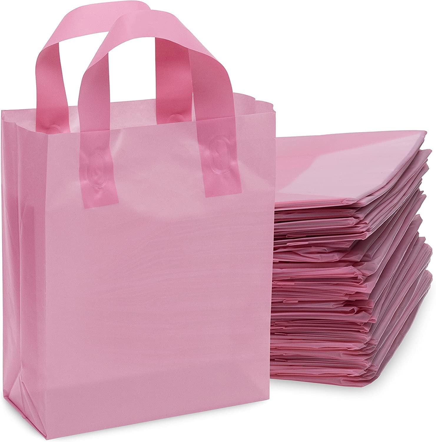 Prime Line Packaging Clear Plastic Bags with Soft Loop Handles Gift Bags,  50 Pack - 10x5x13x5, 50 Pcs - Ralphs