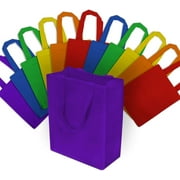 Prime Line Packaging Reusable Sewn Construction Tote Bags, 12 Pcs. 8x4x10 Assorted Colors