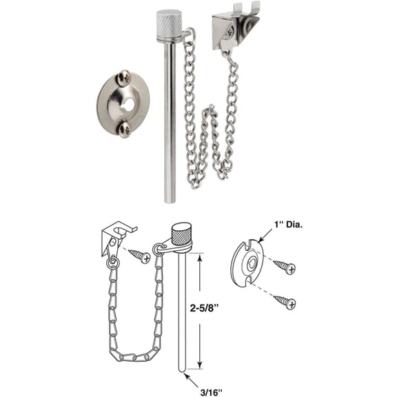 Prime-Line Patio Door Security Pin Lock - Pack of 2