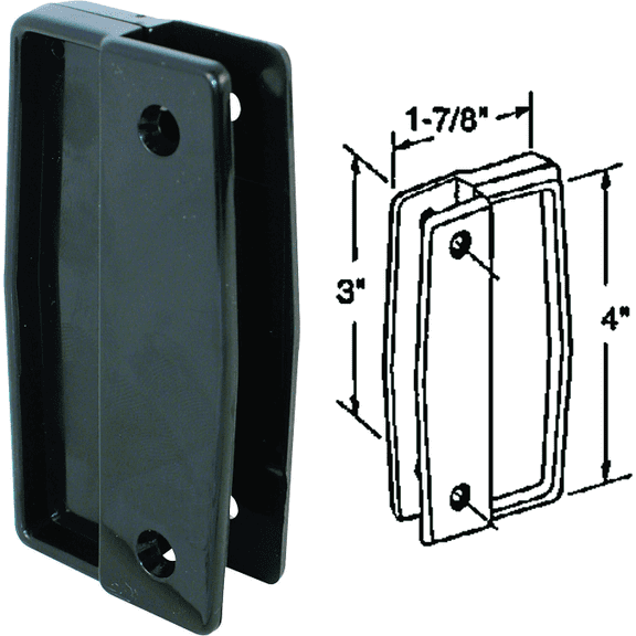 Prime-Line Plastic Screen Door Pull - Pack of 2  Residential Use, Standard Application