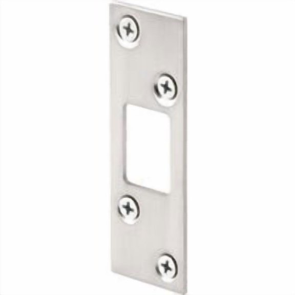 Prime Line Prod. Defender Security Satin Nickel Deadbolt Strike Plate