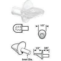 Prime Line Prod. Prime-Line Clear Butyrate Shelf Support, Case of 6