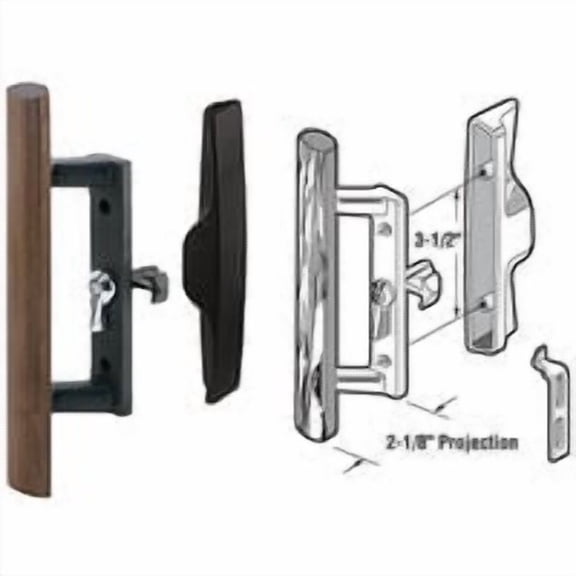 Prime Line Prod. Prime-Line Internal Lock Sliding Patio Door Handle Set - Pack of 4 Value Multipack