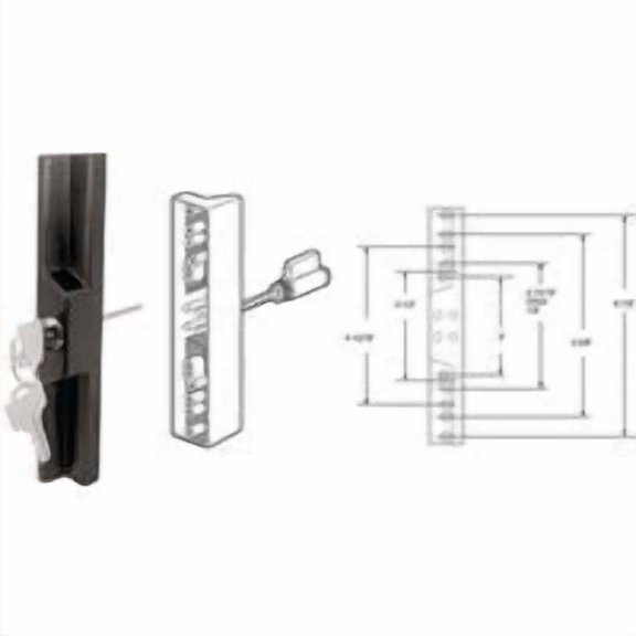 Prime Line Prod. Prime-Line Sliding Patio Door Pull & Keyed Locking Unit - Pack of 4 Bulk Household Pack