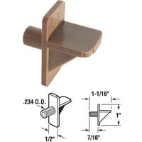 Prime Line Prod. SLIDE-CO Styrene Shelf Support, Case of 8