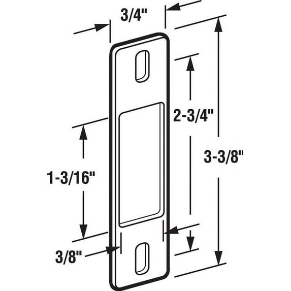 Prime-Line Products 15400-19 Sliding Door Keeper for Hook Style, Stainless Steel