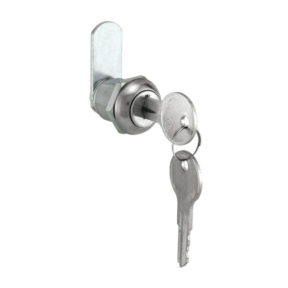 Drawer and Cabinet Lock, 5/8 in., Diecast, Stainless Steel, 5/16 in. Max. Panel