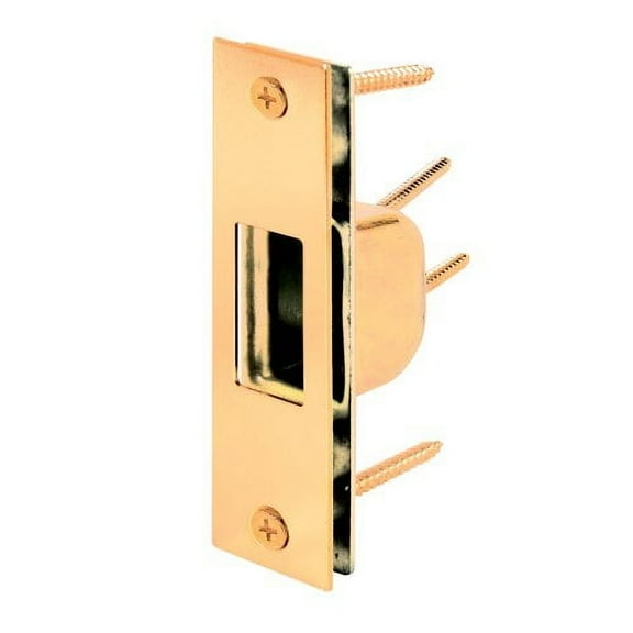 Prime-Line Products, Brass Prime-Line U 9539 Armored Security Strike, 1-1/4 in. x 4-7/8 in, Steel, Plated