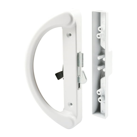 Prime-Line Products C 1253 White Sliding Door Handle with Hook Latch