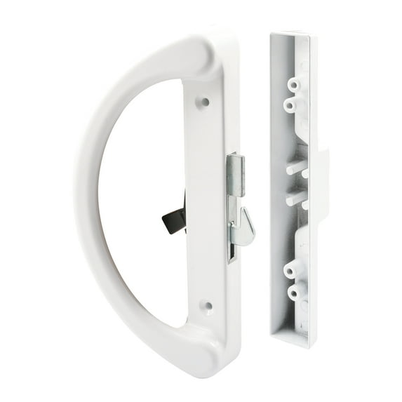 Prime-Line Products C 1253 White Sliding Door Handle with Hook Latch