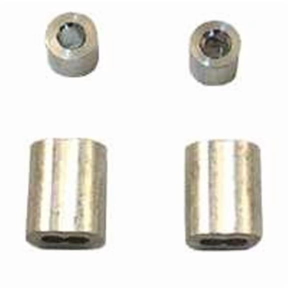 Prime-Line GD 12154 Ferrules and Stops, 1/4-Inch, Aluminum,(Pack of 2)