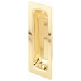 thumbnail image 1 of Prime-Line Products N 6826 Closet Door Pull Handle, Oblong, Brass Plated,(Pack of 2), 1 of 2
