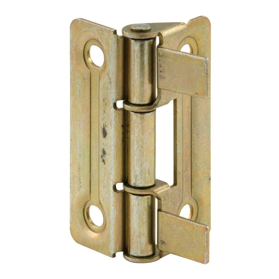 Prime-Line Products N 6936 Yellow Zinc Plated Non-Mortise Bi-Fold Door Hinge, Self Aligning (Pack of 2)