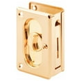 thumbnail image 1 of Prime-Line Products N 7365 Pocket Door Privacy Lock with Pull, 3-3/4-Inch, Polished Brass, 1 of 2