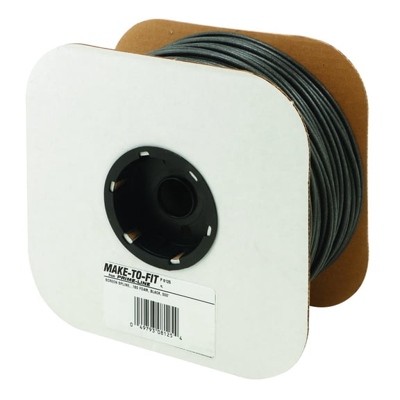 Prime-Line Products P 8125 Screen Retainer Spline, .160-in, Foam, Black, 500-ft