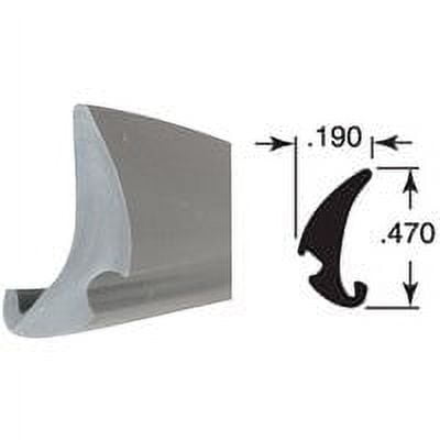 0.19 in. x 200 ft. Gray Vinyl Glass Glazing Spline