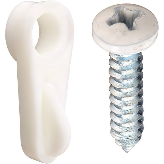 Prime-Line Products PL 7909 1/16-Inch Screen Clips with Screws, White-Plastic,Pack of 12